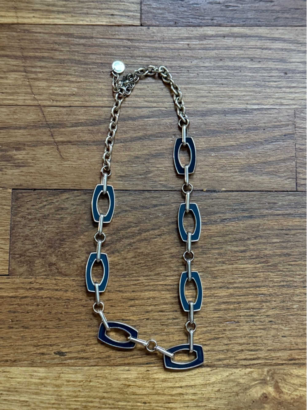 Talbots Reversible Chunky Link Necklace with Enamel Accents